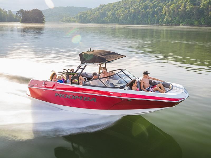 2021 Moomba Max™ cruising across a lake