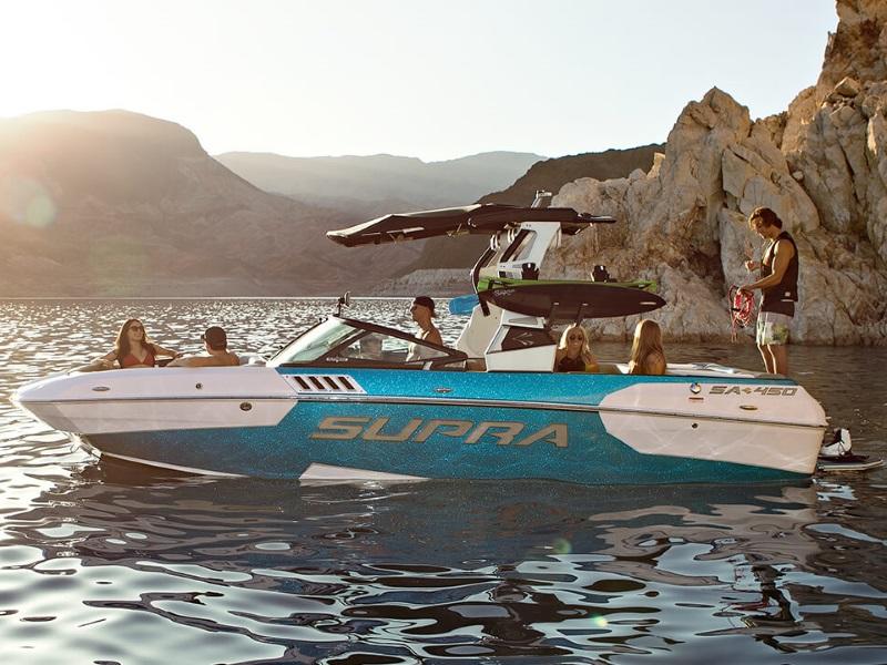 Supra SA Wake Boat with passengers enjoying the water